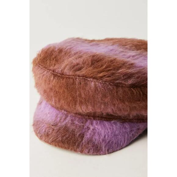 NWOT -Free People Upstate Wool Cadet Cap Pink/Rose - One Size - Picture 2 of 9